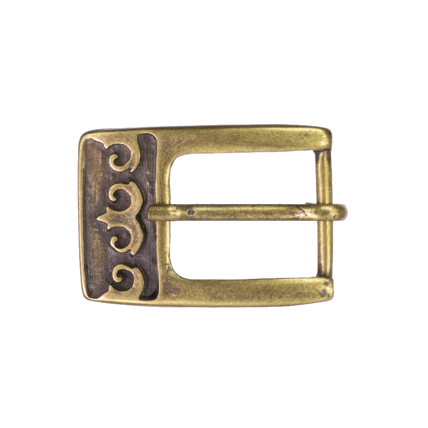 Gürtelschnalle 2,5cm Ornament messing
