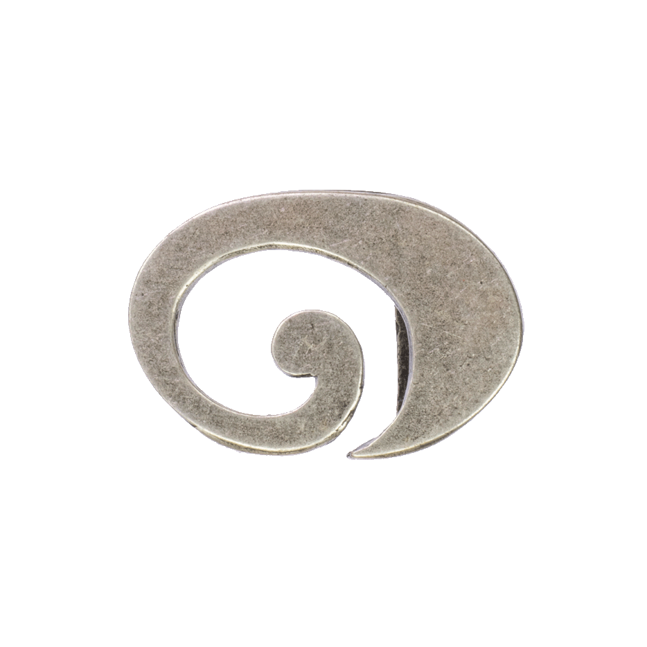 Gürtelschnalle 3cm Schnecke silber matt