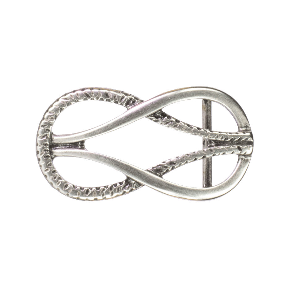 Gürtelschnalle 3cm Havanna silber matt