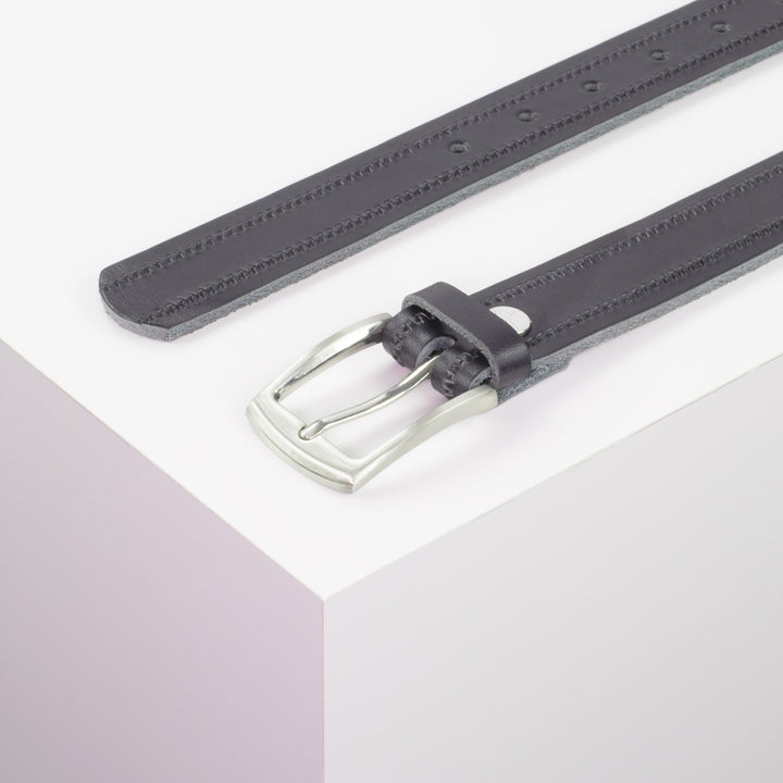Ledergürtel 3cm mit Schnalle Washington navi Reißverschluss
