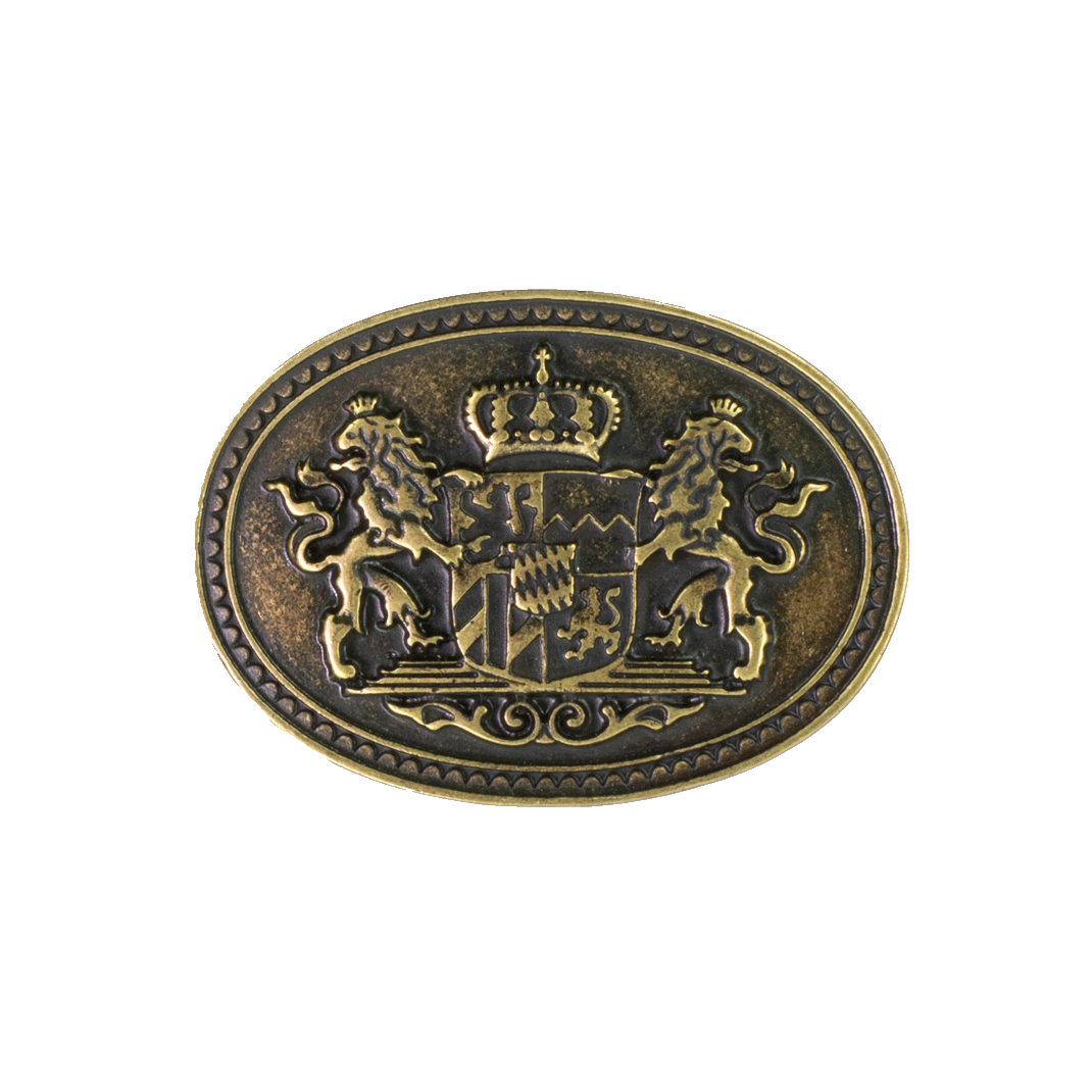 Gürtelschnalle 4cm Bayern Wappen messing
