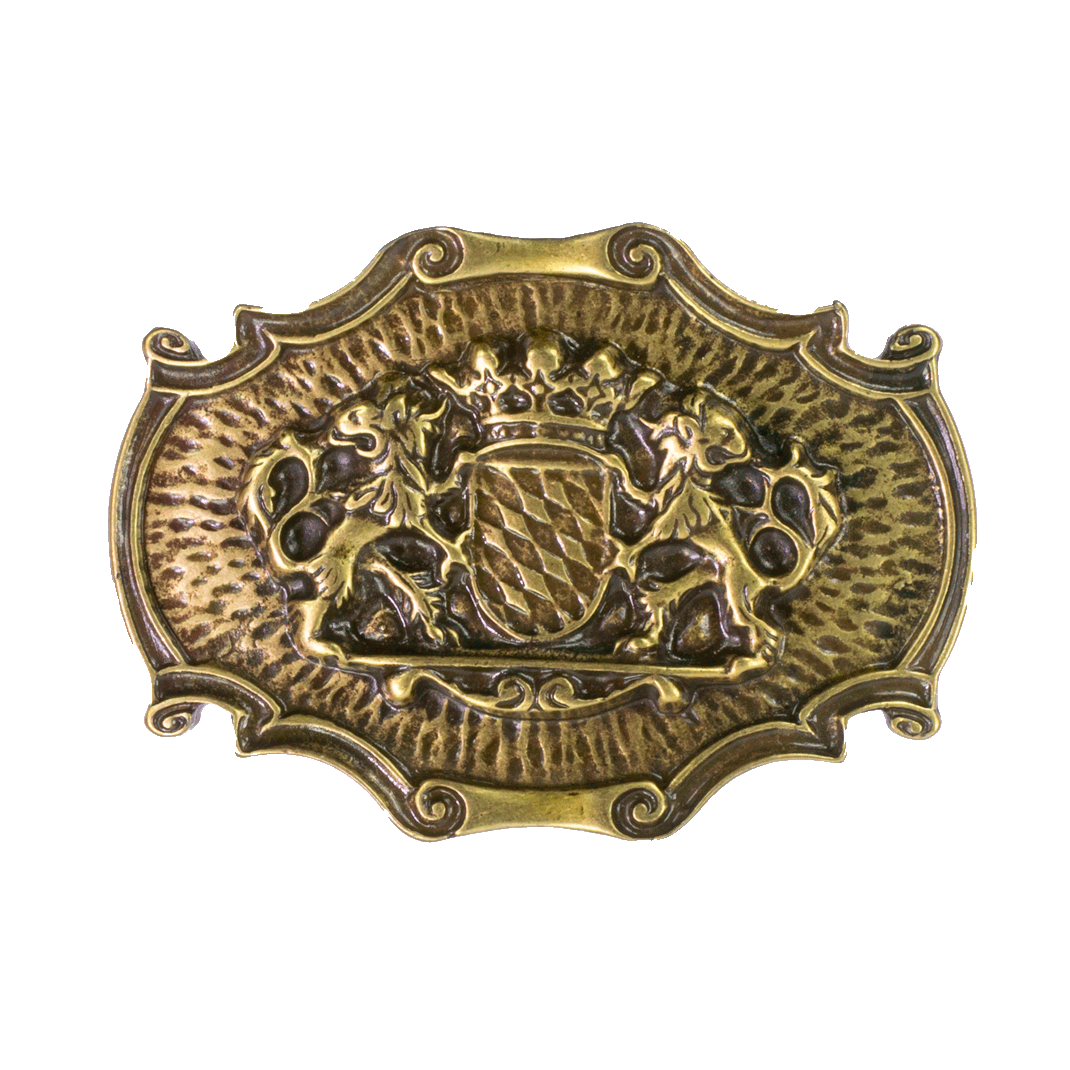 Gürtelschnalle 4cm Bayern Tracht messing