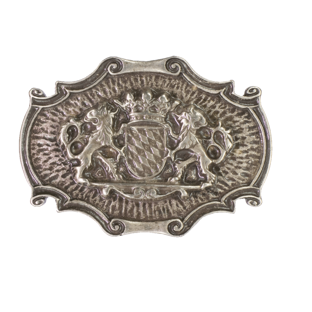 Gürtelschnalle 4cm Bayern Tracht silber
