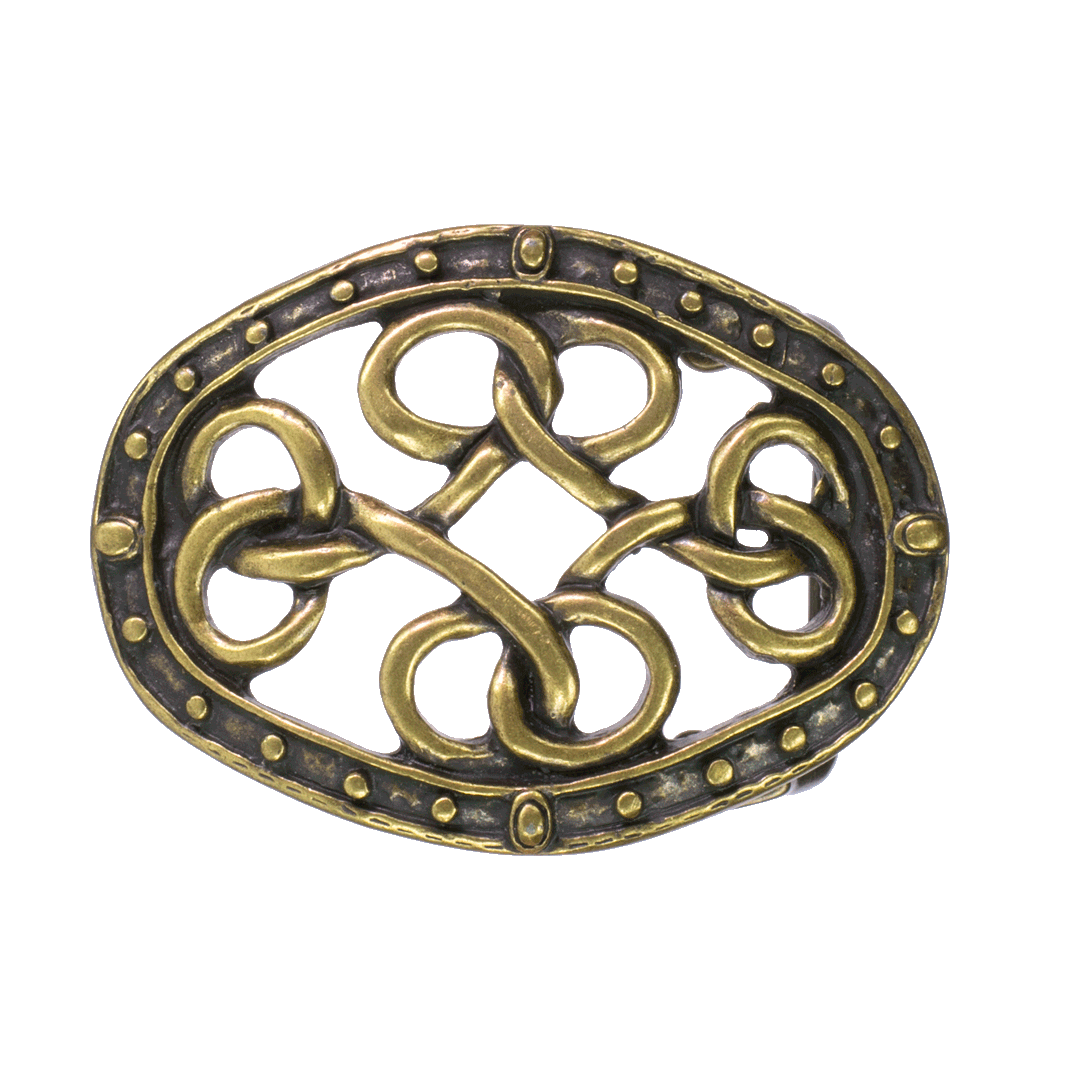 Gürtelschnalle 4cm Verknoteter Knoten messing
