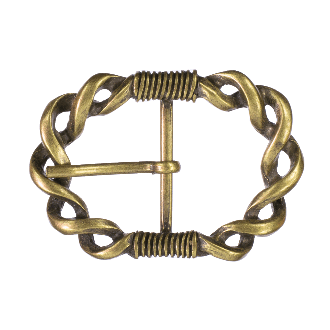 Gürtelschnalle 4cm Gewickelter Knoten messing