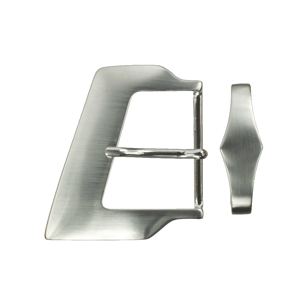 Gürtelschnalle 4cm Pisa silber glänzend