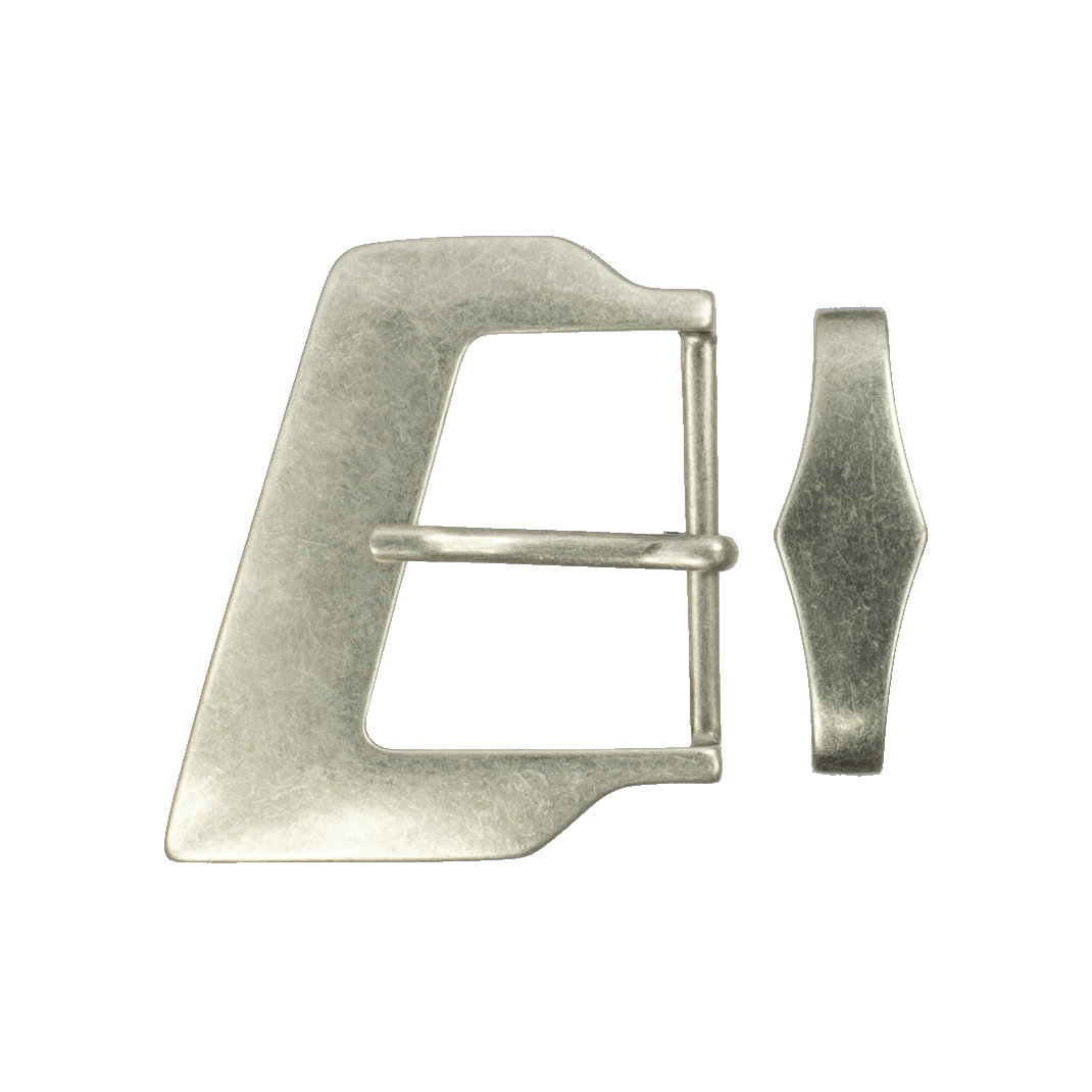 Gürtelschnalle 4cm Pisa silber matt