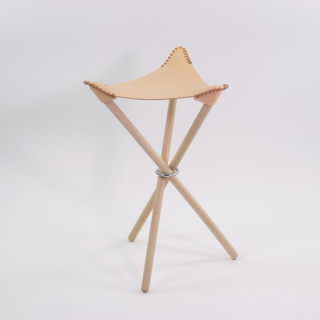 Lederhocker Größe L natur