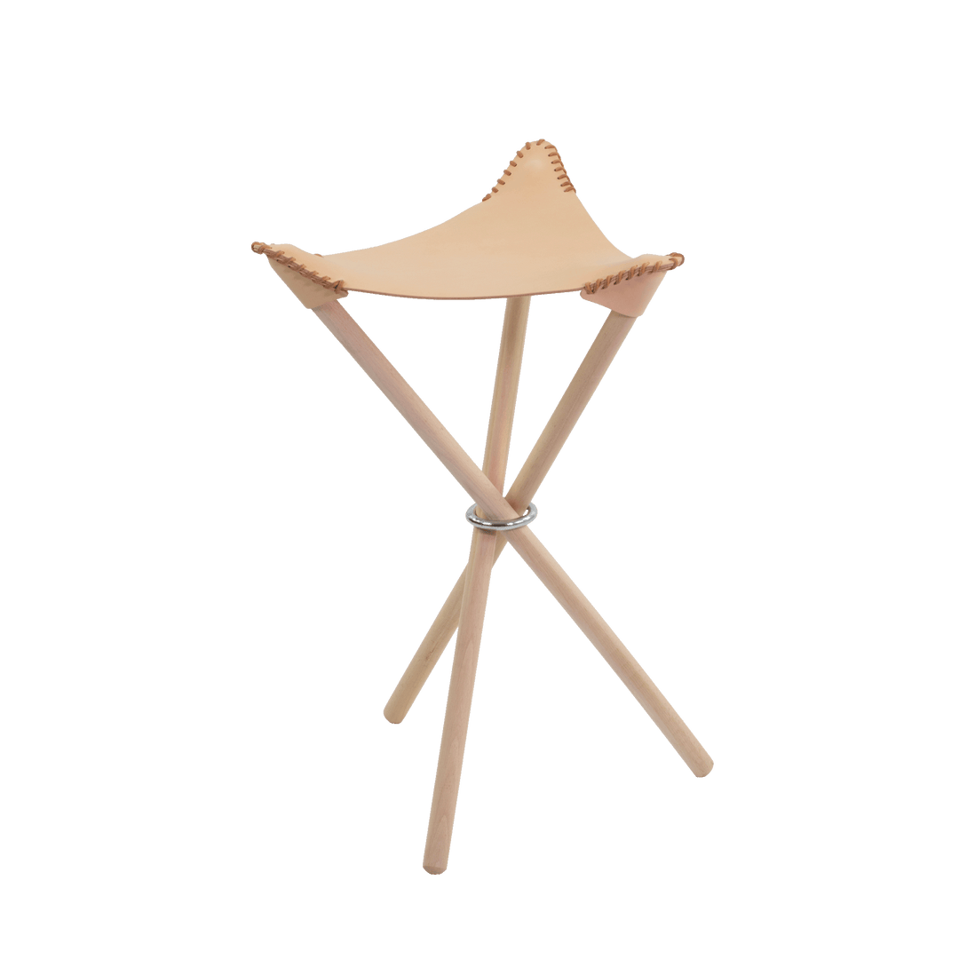 Lederhocker Größe L natur