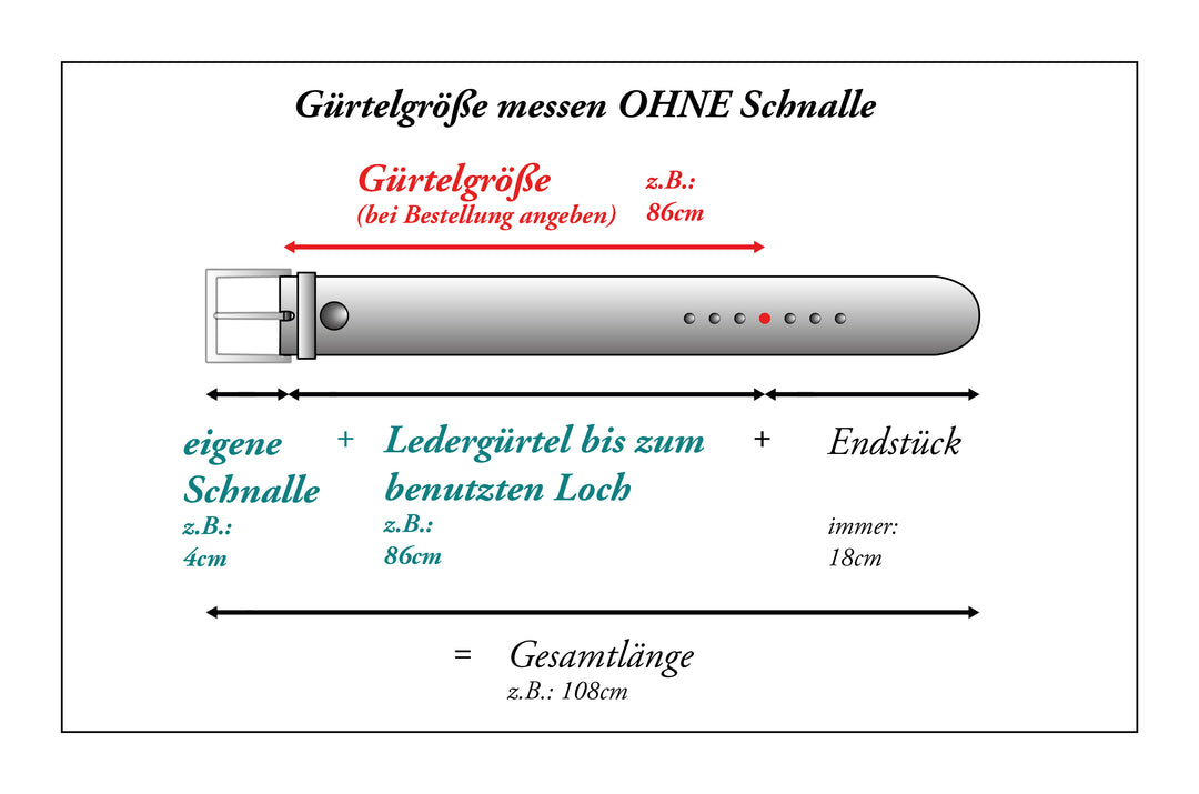 Ledergürtel 1,5cm ohne Schnalle