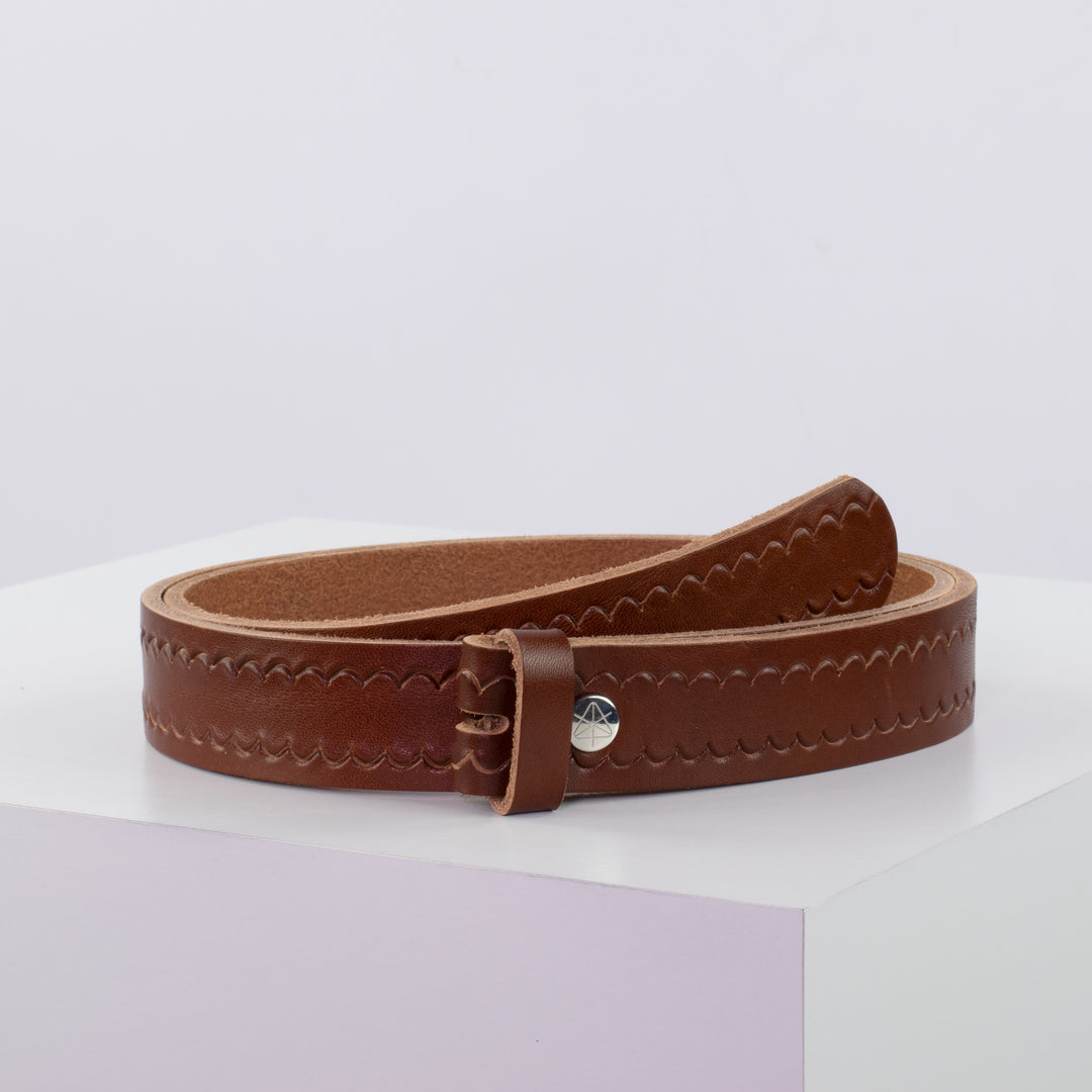 Ledergürtel 3cm ohne Schnalle
