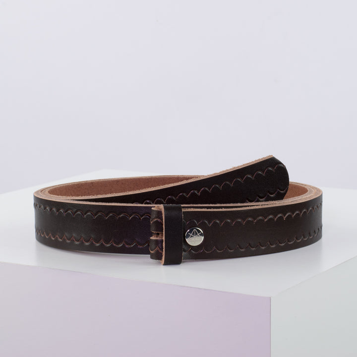Ledergürtel 3cm ohne Schnalle