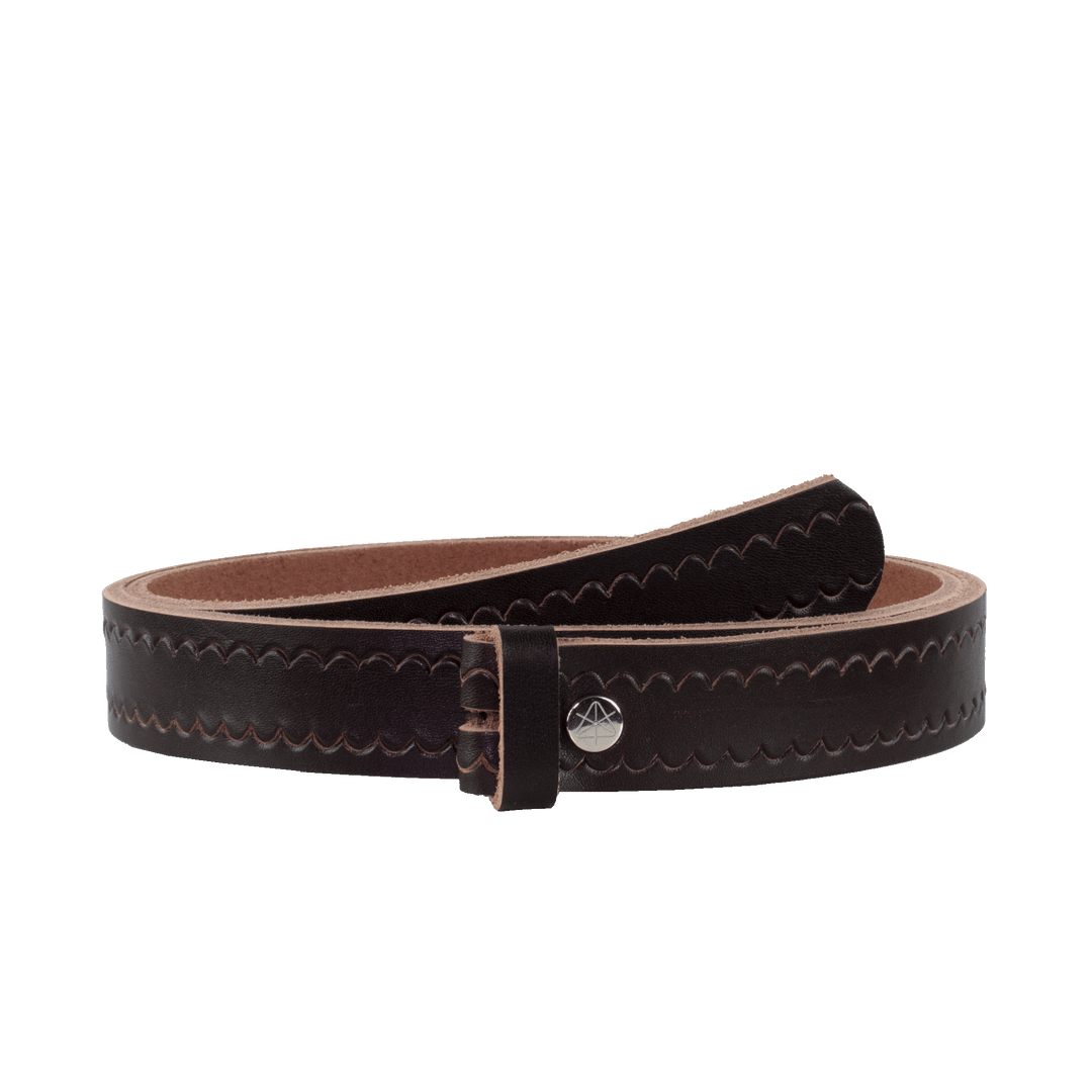 Ledergürtel 3cm ohne Schnalle