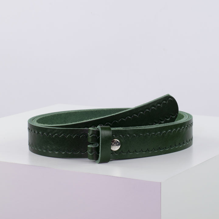 Ledergürtel 3cm ohne Schnalle
