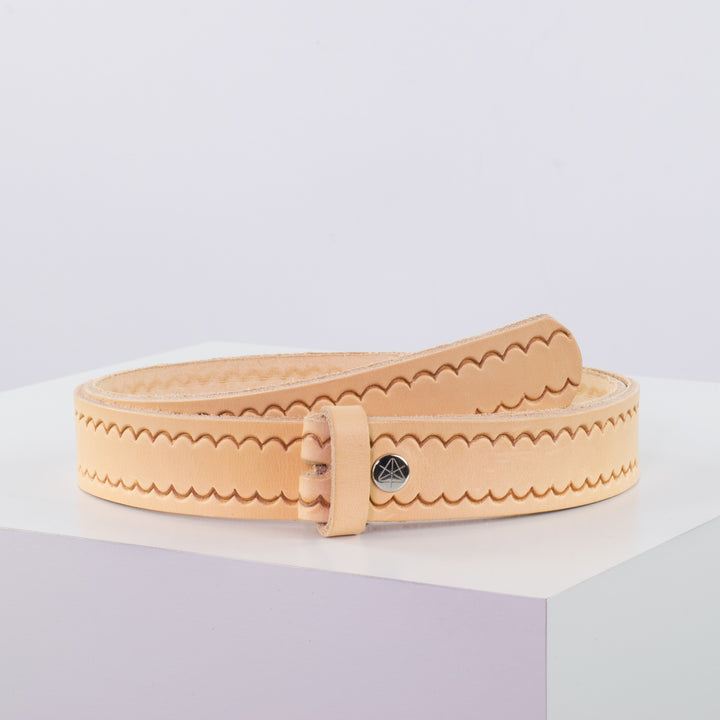 Ledergürtel 3cm ohne Schnalle