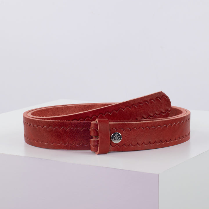 Ledergürtel 3cm ohne Schnalle