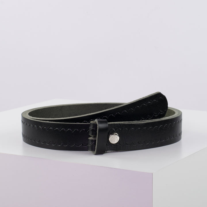 Ledergürtel 3cm ohne Schnalle