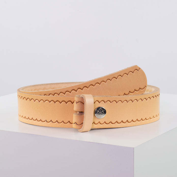 Ledergürtel 4cm ohne Schnalle