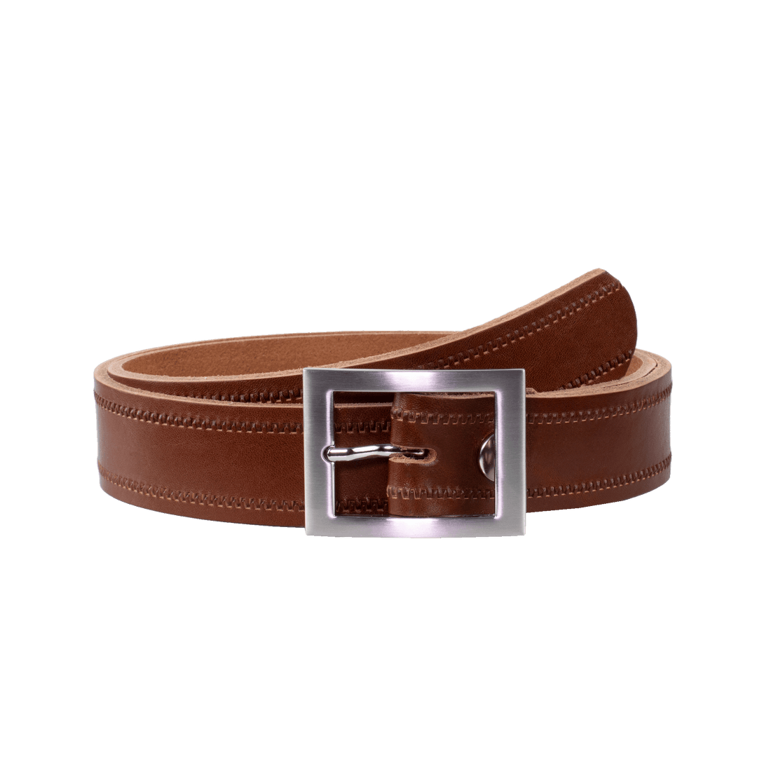 Ledergürtel 3,5cm mit Schnalle Sydney cognac Reißverschluss