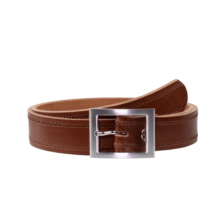Ledergürtel 3,5cm mit Schnalle Sydney cognac Reißverschluss