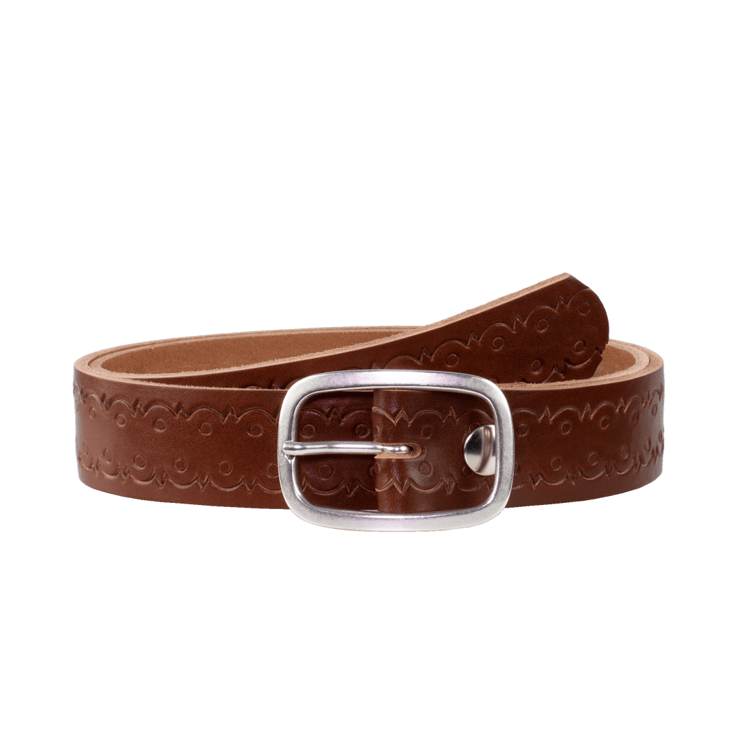 Ledergürtel 3,5cm mit Schnalle Vienna cognac Lochwelle