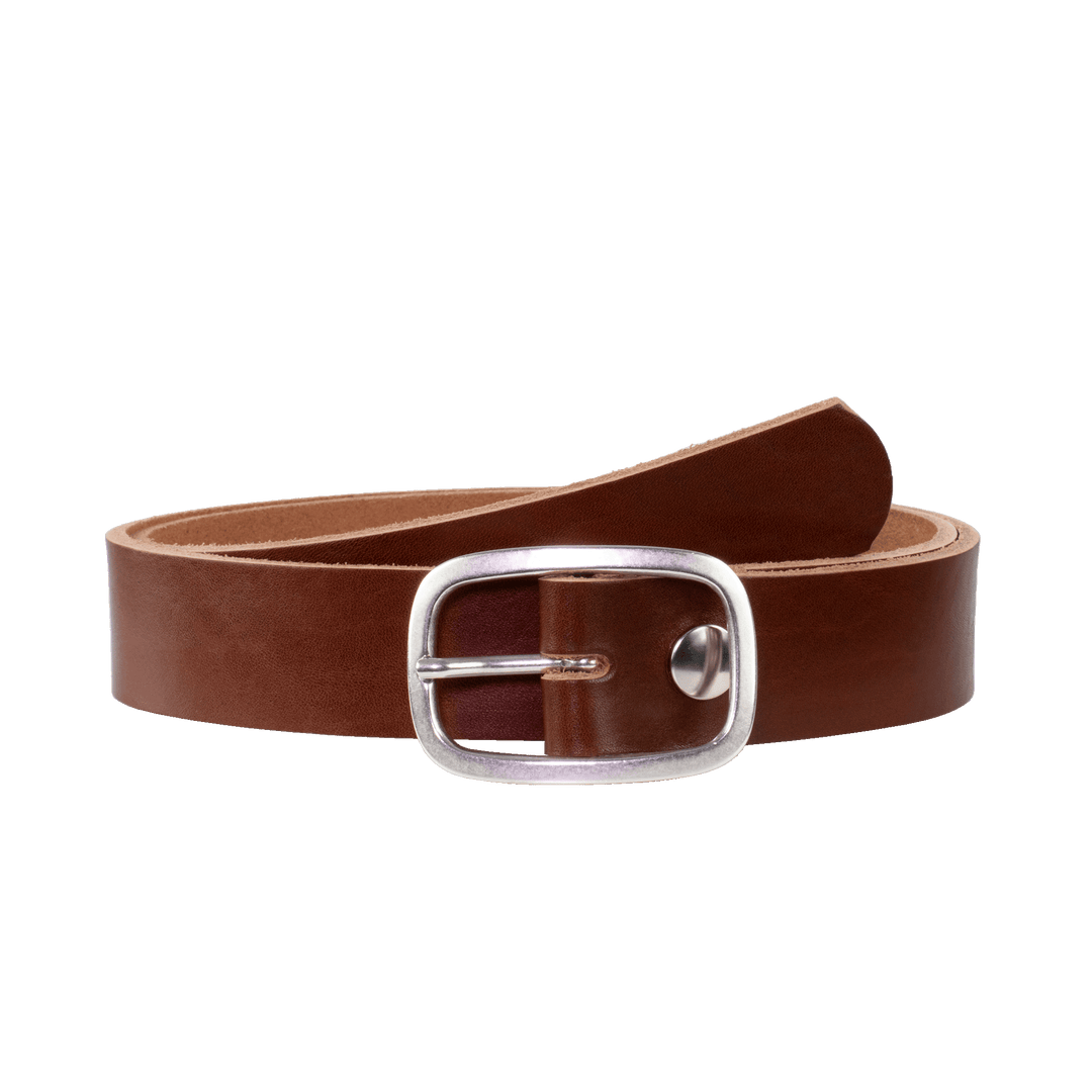 Ledergürtel 3,5cm mit Schnalle Vienna cognac ohne Muster