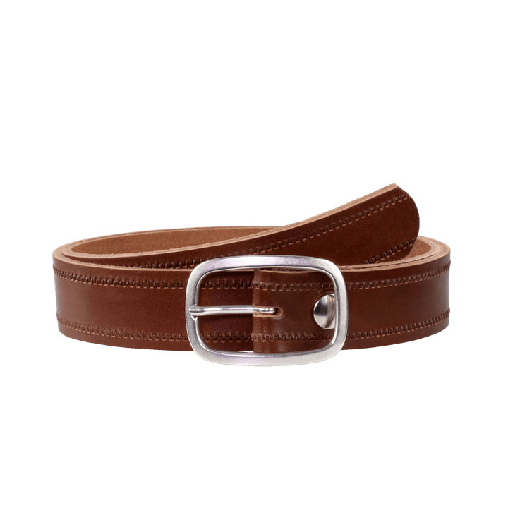 Ledergürtel 3,5cm mit Schnalle Vienna cognac Reißverschluss