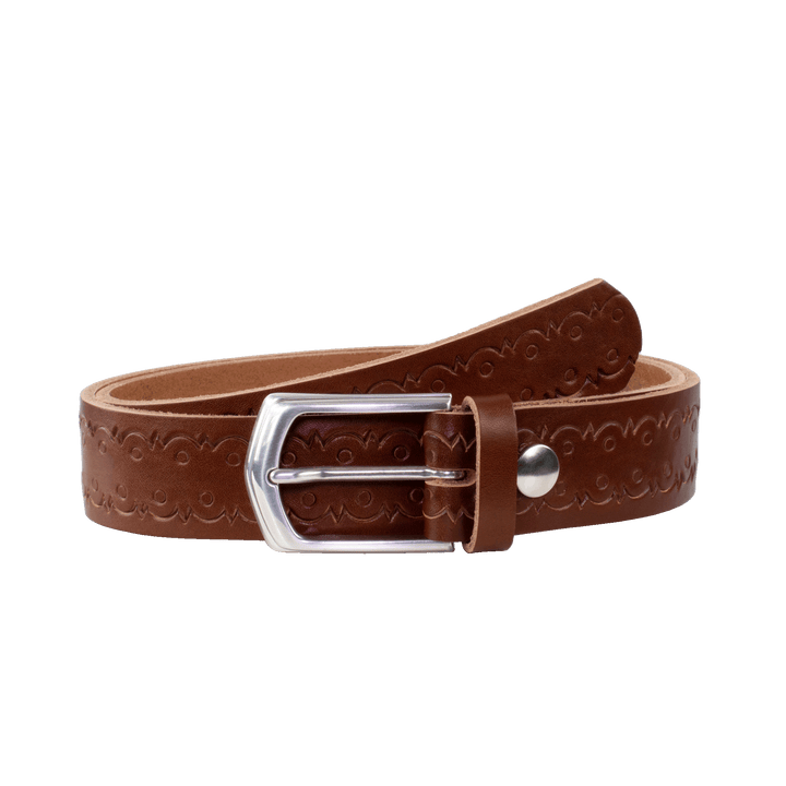 Ledergürtel 3,5cm mit Schnalle Marrakesch cognac Lochwelle