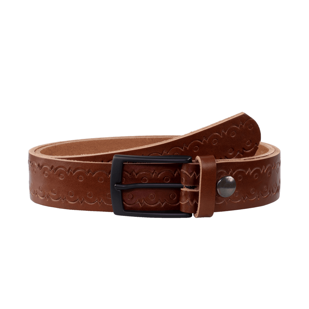 Ledergürtel 3,5cm mit Schnalle Cape Town cognac Lochwelle