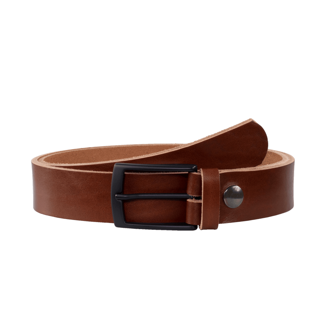 Ledergürtel 3,5cm mit Schnalle Cape Town cognac ohne Muster
