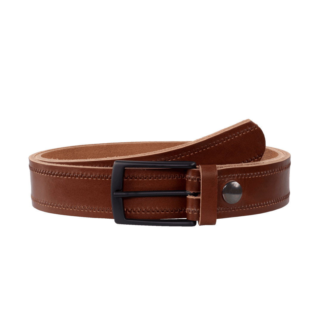 Ledergürtel 3,5cm mit Schnalle Cape Town cognac Reißverschluss