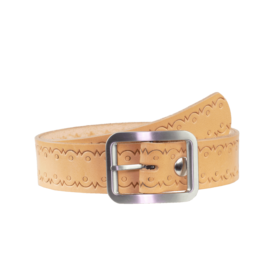 Ledergürtel 4cm mit Schnalle Munich natur Lochwelle