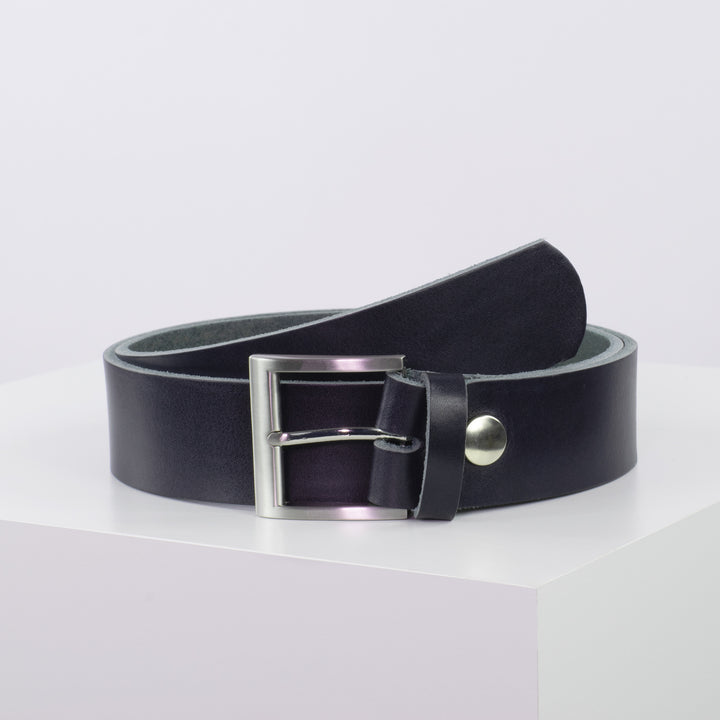 Ledergürtel 4cm mit Schnalle Milano navi ohne Muster