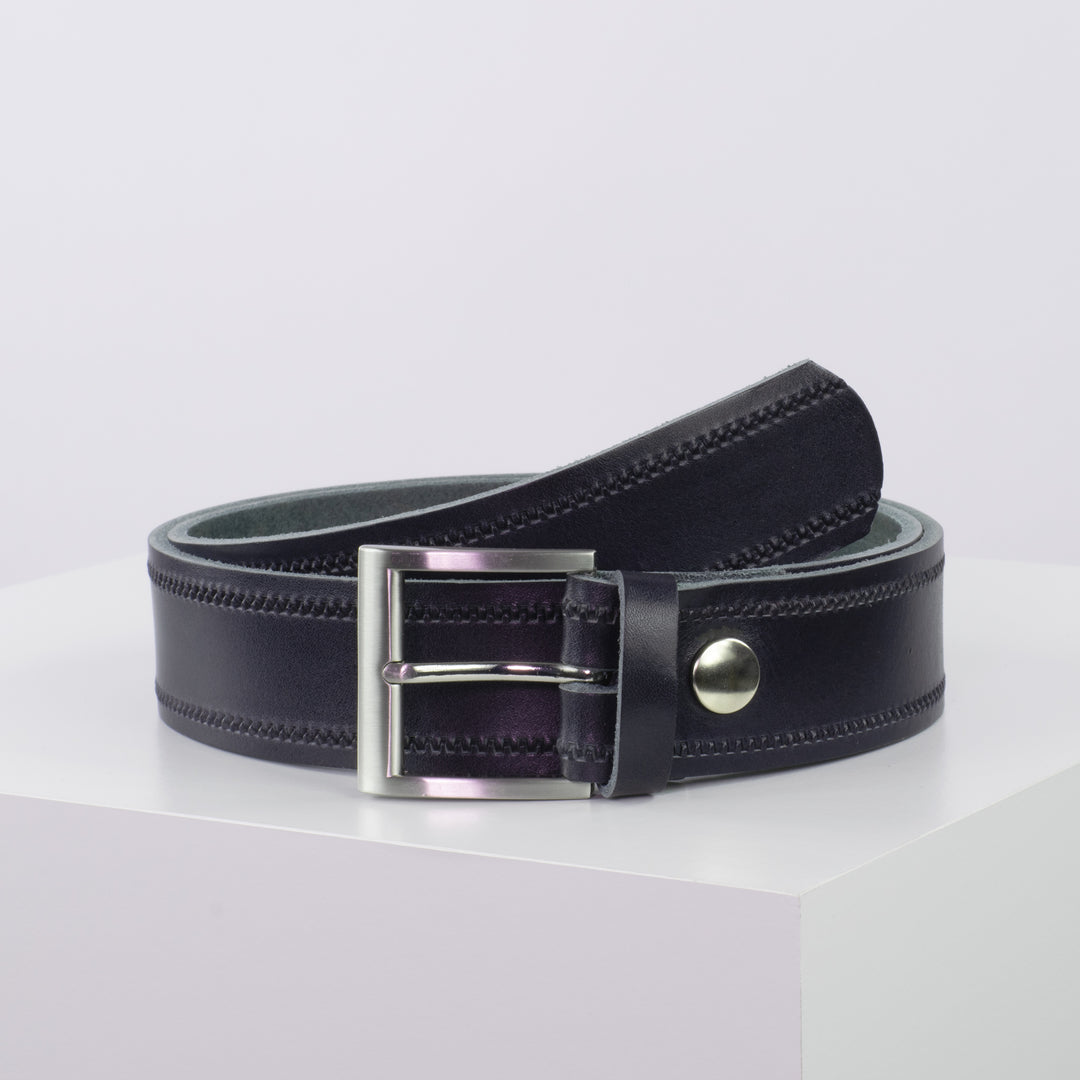 Ledergürtel 4cm mit Schnalle Milano navi Reißverschluss