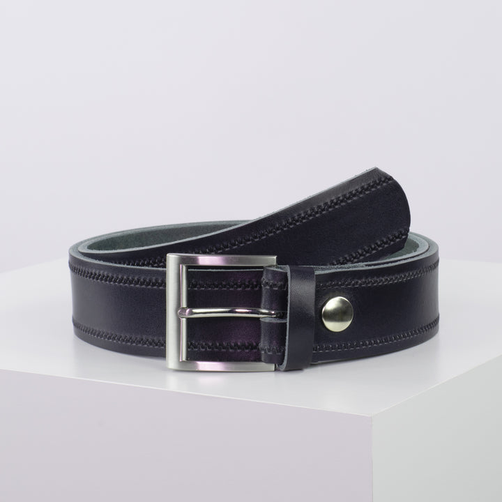 Ledergürtel 4cm mit Schnalle Milano navi Reißverschluss
