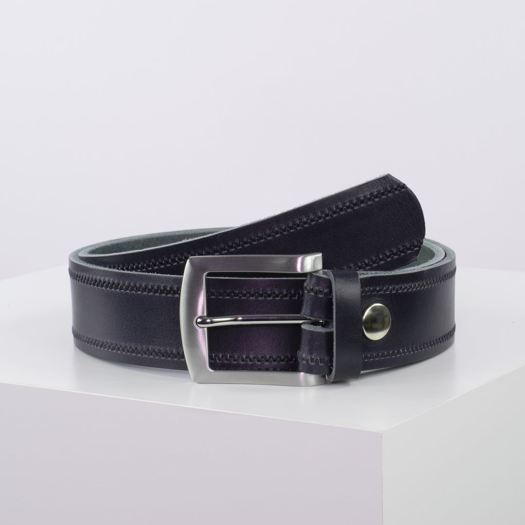 Ledergürtel 4cm mit Schnalle Bangkok navi Reißverschluss
