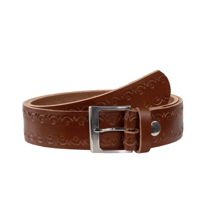 Ledergürtel 4cm mit Schnalle Copenhagen cognac Lochwelle