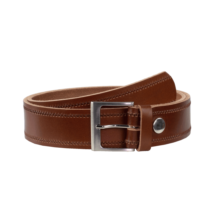 Ledergürtel 4cm mit Schnalle Copenhagen cognac Reißverschluss