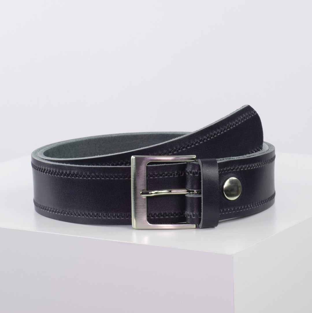 Ledergürtel 4cm mit Schnalle Copenhagen navi Reißverschluss