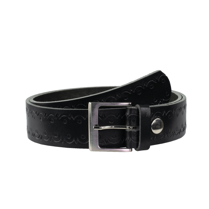 Ledergürtel 4cm mit Schnalle Copenhagen schwarz Lochwelle