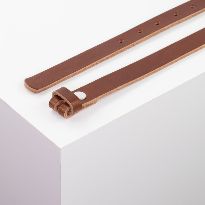 Ledergürtel 2cm cognac ohne Muster