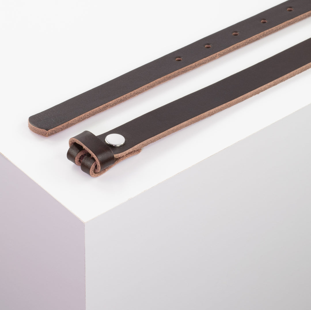 Ledergürtel 2cm braun ohne Muster