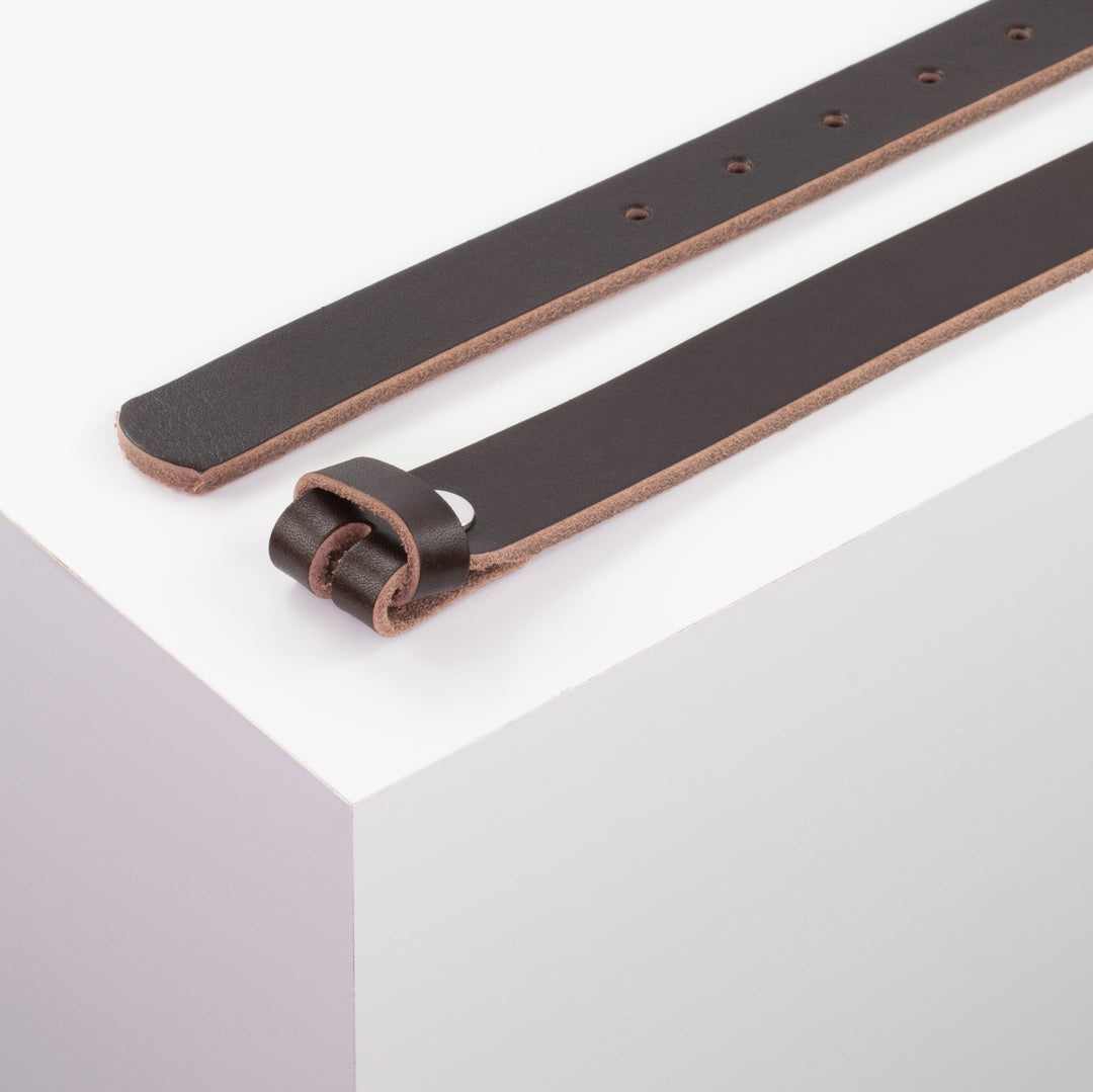 Ledergürtel 2.5cm braun ohne Muster