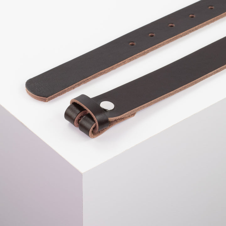 Ledergürtel 3cm braun ohne Muster