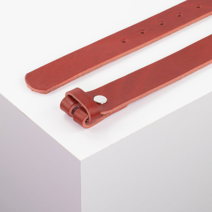 Ledergürtel 3cm rot ohne Muster