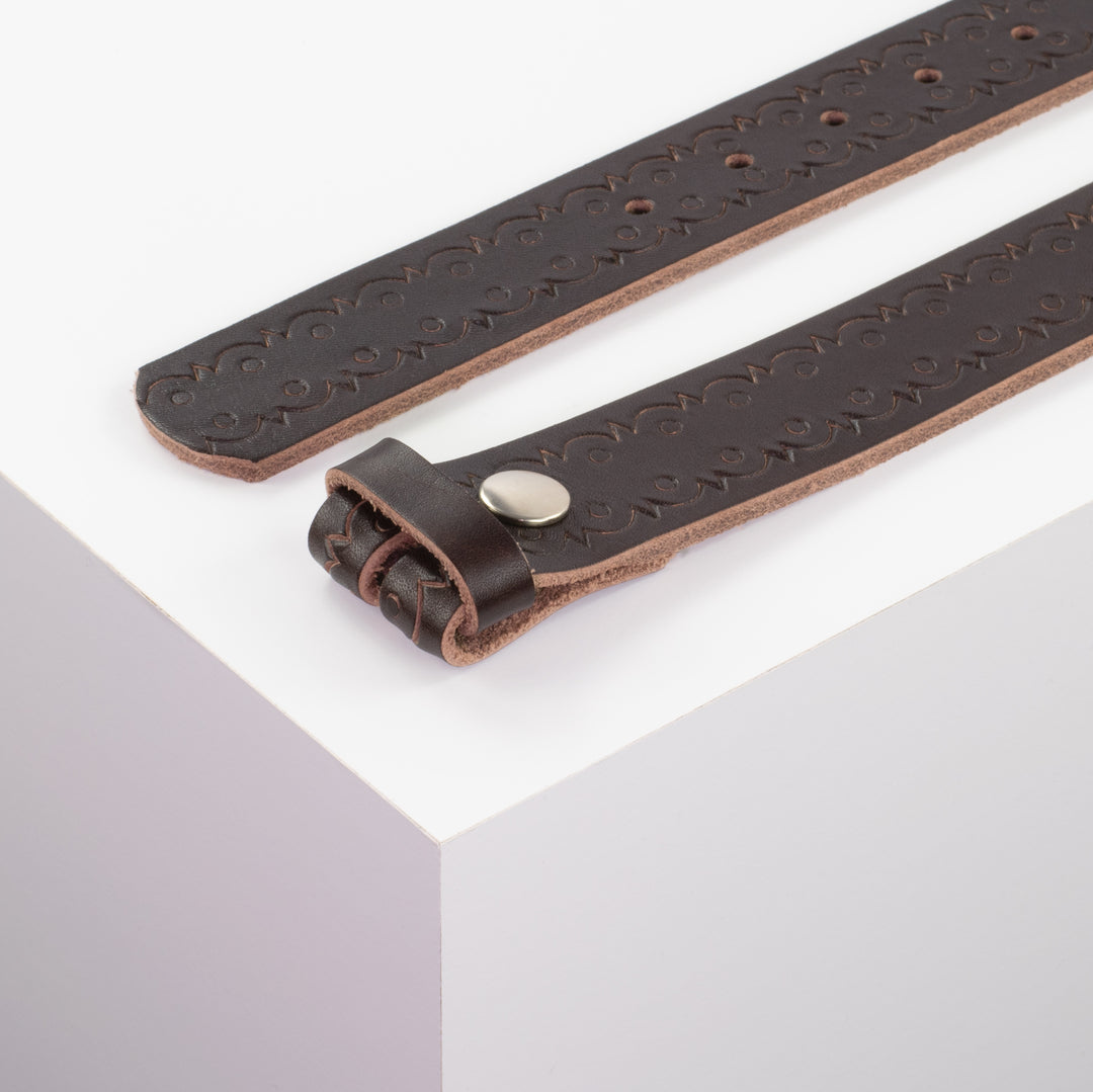 Ledergürtel 3.5cm braun Lochwelle
