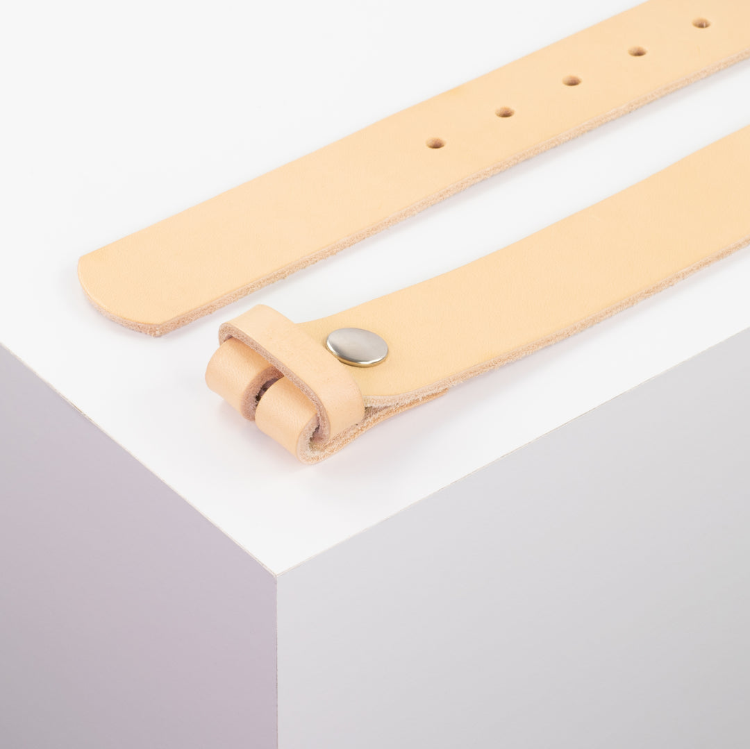Ledergürtel 3.5cm natur ohne Muster