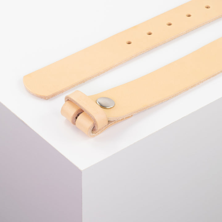 Ledergürtel 3.5cm natur ohne Muster