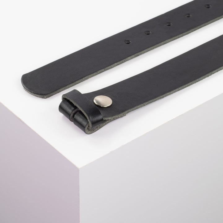 Ledergürtel 3.5cm schwarz ohne Muster