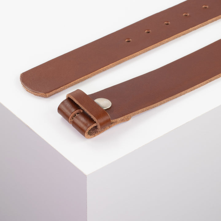 Ledergürtel 4cm cognac ohne Muster